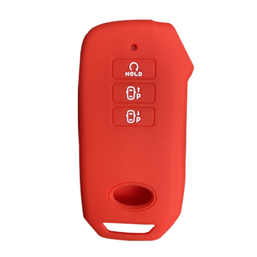 Silicone Car Key Cover Holder Fob For Kia EV6 K5 Carnival Mq4 Seltos Seven-key Dl3 7 Button Remote KeyChain Keyless Key Case