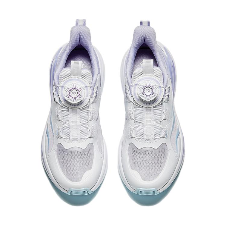 Anta Comfortable Lightweight Versatile Non-Slip Breathable Low-Top Kids Running Shoes Kids Sneaker White Purple 322435502-2