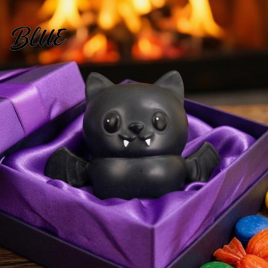 Halloween Sensory Fidget Glitter Bat Squeeze Stress Ball Soft TPR Slow Rising Toy Texture for Anxiety Relief Cute Decompression Decor Trick