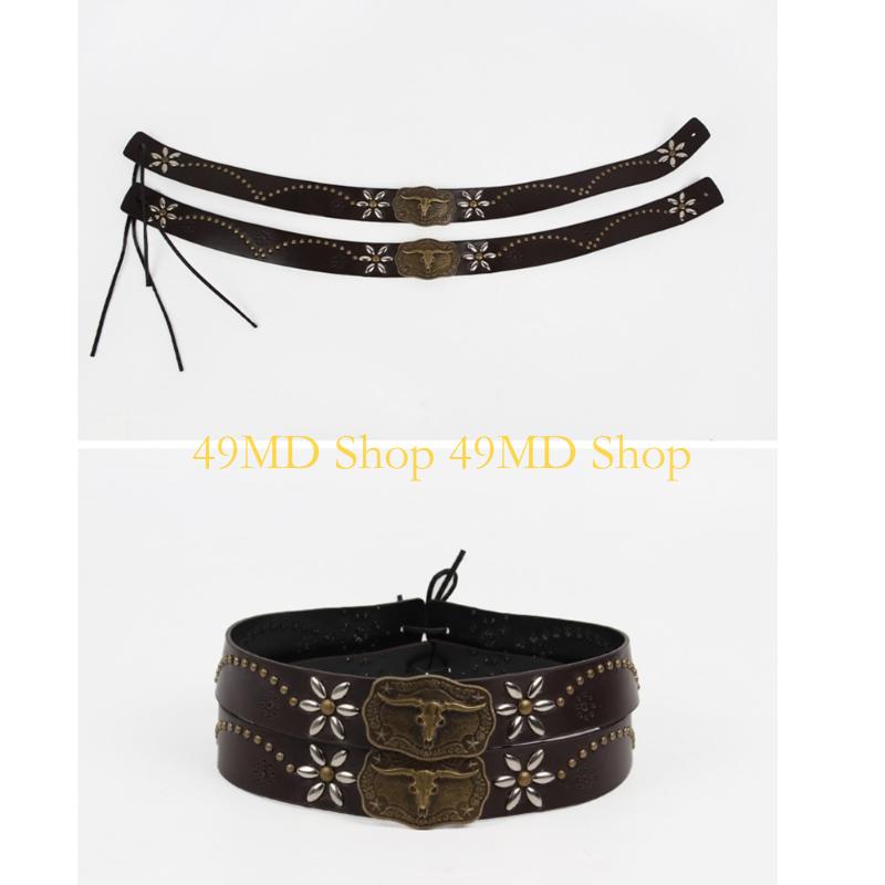 

49MD Bohemian Cowboy Hat Band Adult Straw Hat Bands Ox Head Buckle Hat Belt China Mainland