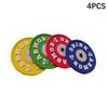 Weight Plate Coaster Set Holder Drink Coaster With Four Black Coasters For Hot Cold Drink Bar Home Kitchen Fitness Gym Placemat
