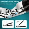 Durable Stainless Steel Toenail Clippers, Wide Jaw, Angled Head, Concave Blade, Classic Style Easy to use Nail Cutter