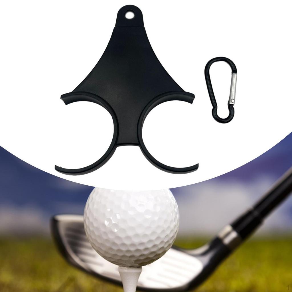 Golf Ball Holder Clamp Holds 2 Balls Lightweight Carrier Display Tees