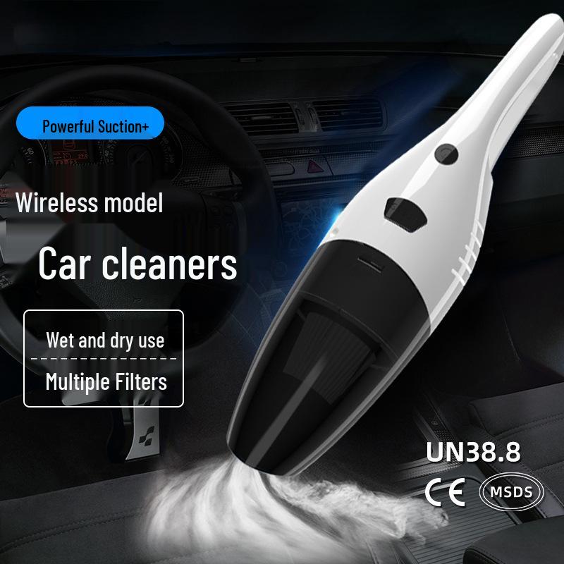 Wireless Car and Home Wet/Dry Vacuum Cleaner, High-Power, Cigarette Lighter-Compatible