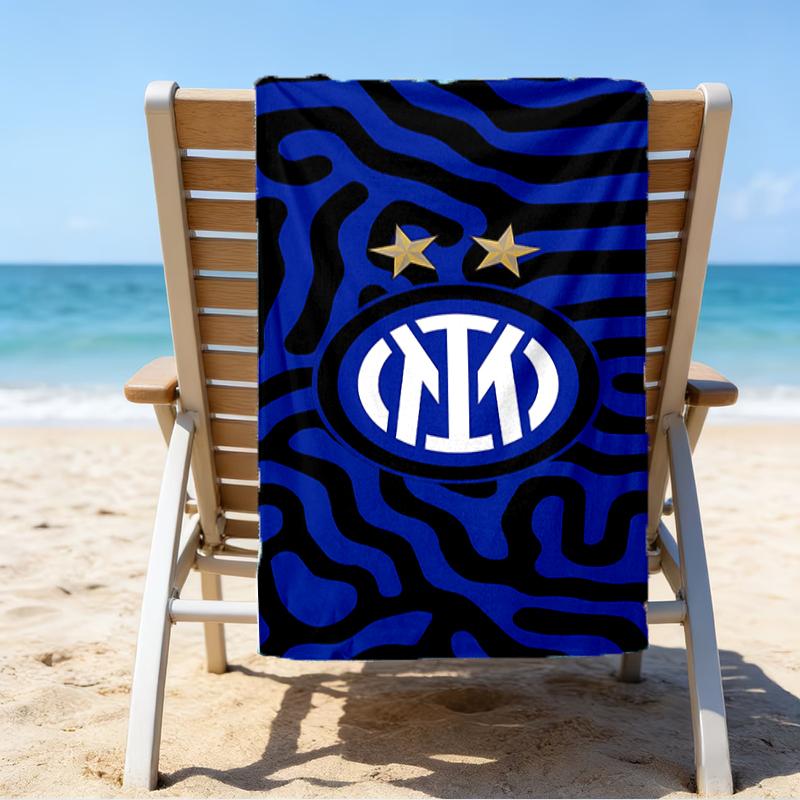 Proof Beach Towel with a Inter Milan Logo1 Pattern - Soft,absorbent,quick-drying,machine Washable - Perfect for Swimming,camping,bathing