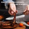 Handmade Forged Kitchen Boning Knife Stainless Steel Knife for Meat Fruit Butcher Slicing Knife Wooden Handle Meat Cleaver