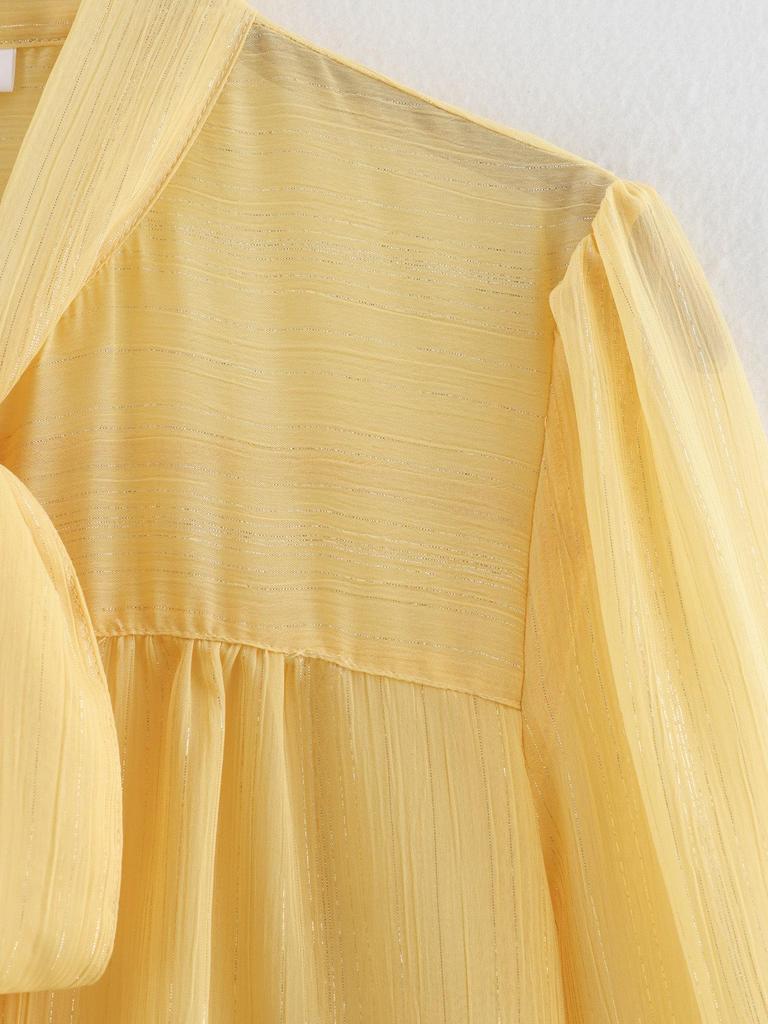 2025 Spring Women's European & American Style Two-Color Lightweight Long-Sleeve Shirt