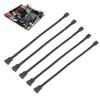 5PCS Braideds Rope Extension Cable 4-Pin PC Fan Cable Practical PWM Fan Cable  CPU Cooling