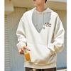 Anta Loose Fit Printed Hooded Comfortable Casual Sweatshirt Unisex Sweatshirt Ivory 952438705-3