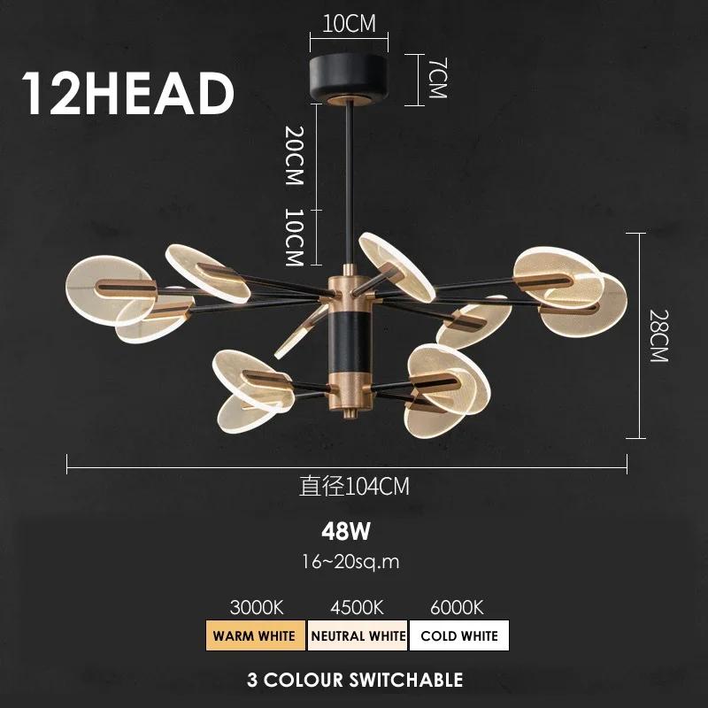 Creative LED Chandeliers Lighting Dining Room Pendant Lamp Interior Decor Rotatable Hanging Lamp For Living Room Bedroom Bar