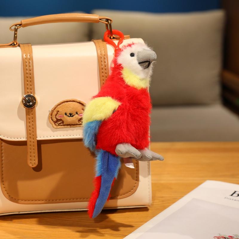 12/21CM Kawaii Cartoon Simulation Anime Parrot Stuffed Animal Plush Toy Doll Children's Bird Handmade Doll Festival Gift