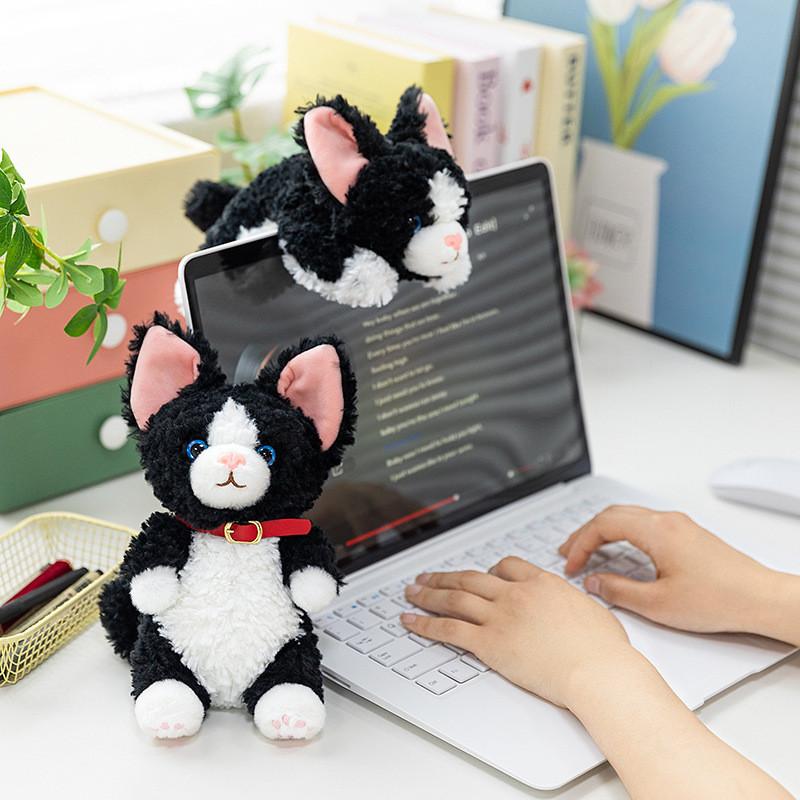 Cute Lying Posture Sitting Posture Devon Rex Cat Plush Toy Pendant For Desk Display And Collectors Item