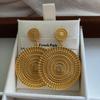 Metal Disc Earrings, Earrings, Cold High-End Niche Design Earrings, Versatile Light Luxury, Exquisite Temperament, Unique Personality