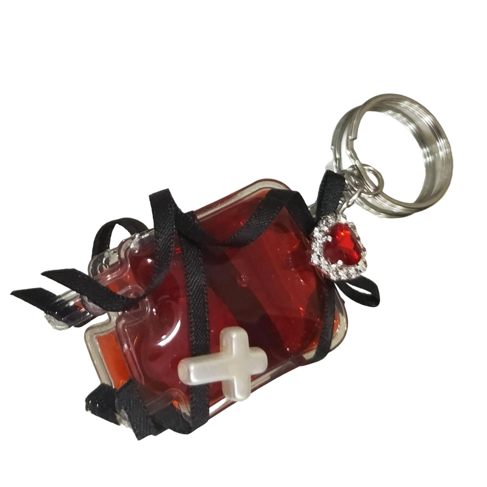 

Подвеска в виде креста в стиле готической Лолиты с мешочком для крови, уникальная акриловая текстура для ключей, подходит для энтузиастов и модной молодежи чёрный