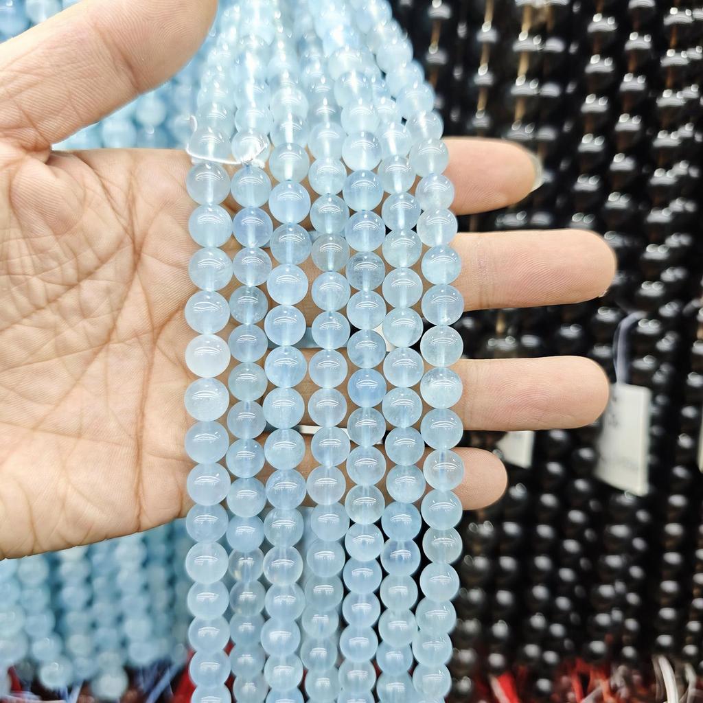 Blue Series Aquamarine & Blue Lace Agate Natural Stone Beads for DIY Jewelry