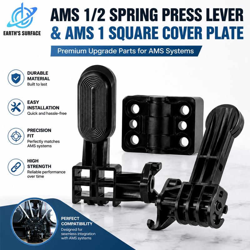 Upgraded AMS System Spring Press Lever & Cover Plate Set, Durable High Strength Replacement Parts for 3D Printer