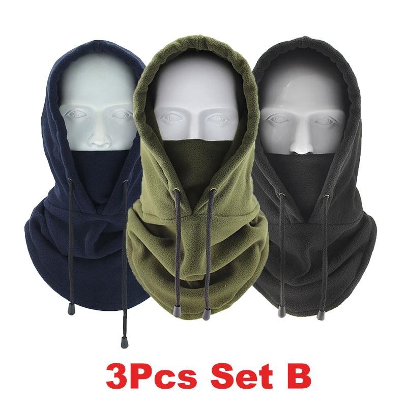 Winter Warm Balaclava Motorcycle Riding Full Face Mask Hat Thermal Windproof Cycling Cap Men Women Fleece Neck Warmer Scarf Hats