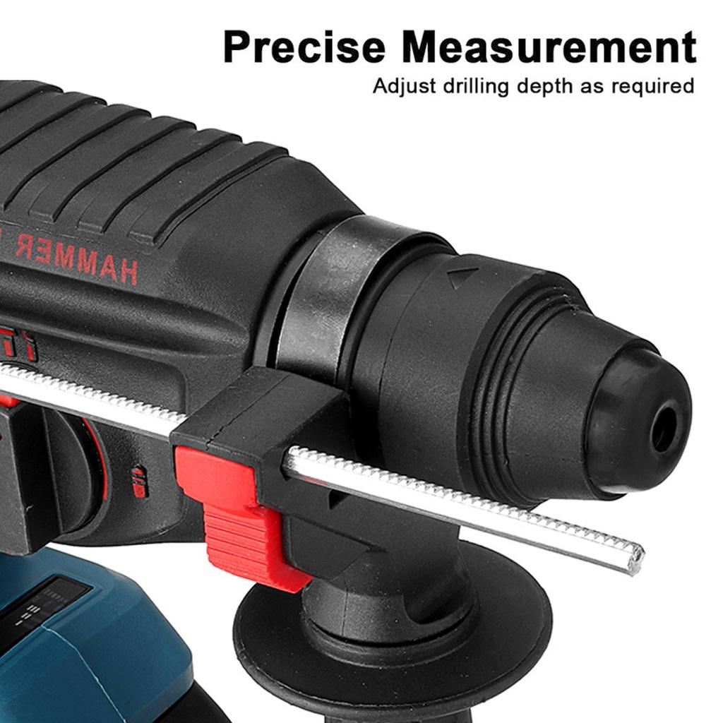 388VF Brushless Electric Hammer Drill Rechargeable Cordless Rotary Hammer 3000W Impact Drill Perforator with 2 Battery