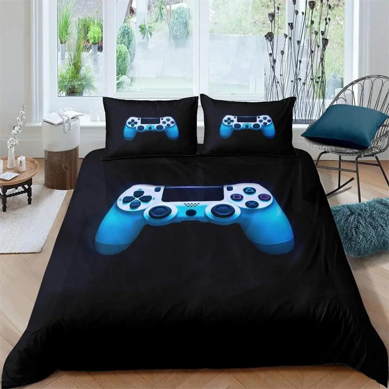 3D Printed Gamepad Comforter Cover R Bedding Set Teens Video Duvet for Youth Kids Boys Modern Controller Bedspread