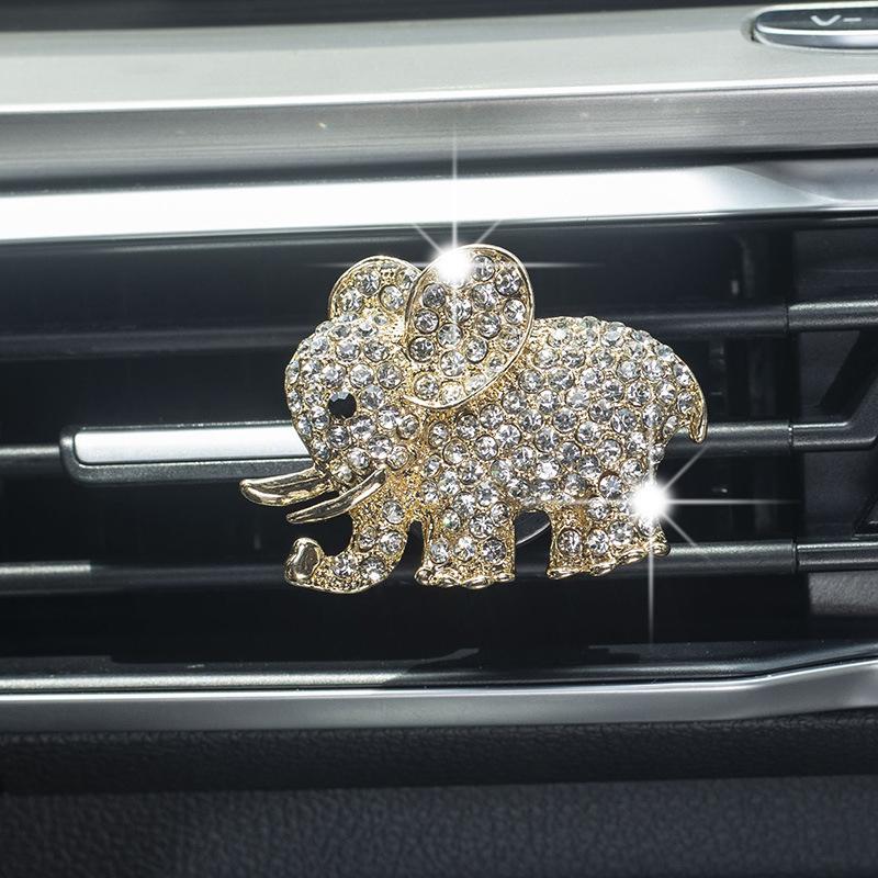 Cute Elephant Car Air Freshener Vent Clip For Air Conditioning Vents And Interior Decoration