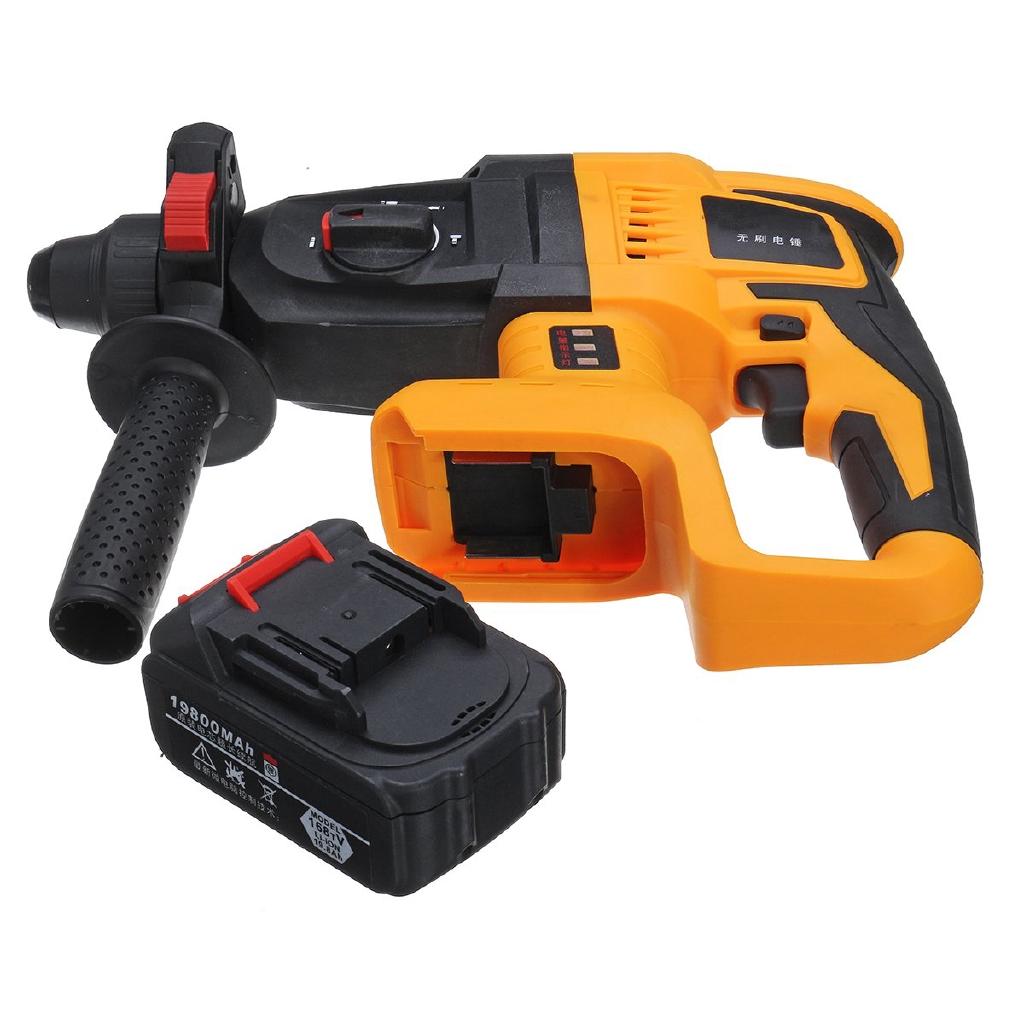 800W 4 in 1 Electric Brushless Cordless Rotary Hammer Driver Impact with Lithium Battery Power Tool