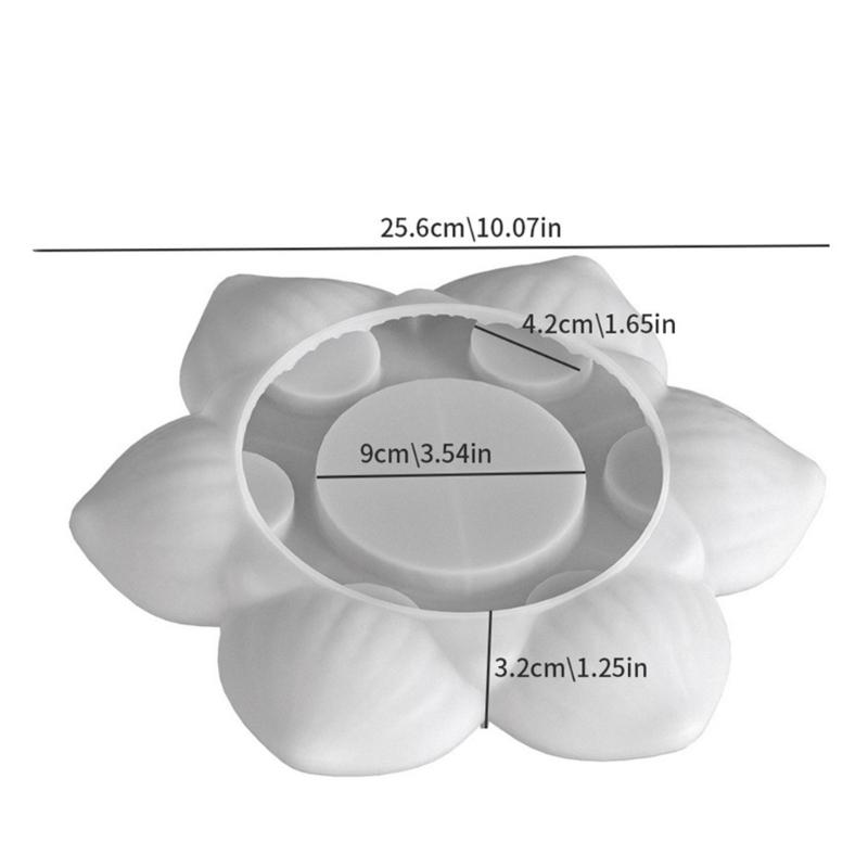 6-fach Silikonform Florale Silikone Kerzenformen Einfache Entformung Für Epoxidharz Kerzenständer Teelichthalter