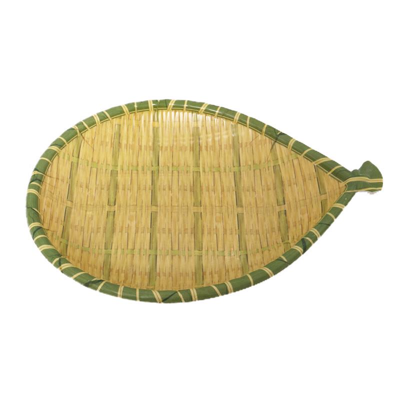 Nordic Style Melamine Serving Plate with Bamboo Weave Design