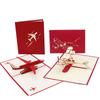 3D Pop UP Card Birthday Greeting Invitation Card Party Favors Laser Cut Gifts Airplane Miniatures Postcard Envelopes TMZ