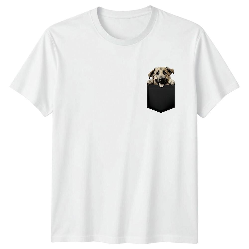Dog Peeking Pocket Animals Dogs Graphic Unisex Unisex Unisexs T Shirt S
