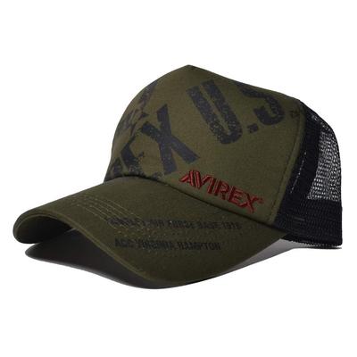 AVIREX Boné de Tela AX3900 com Logo Khaki em Inglês,