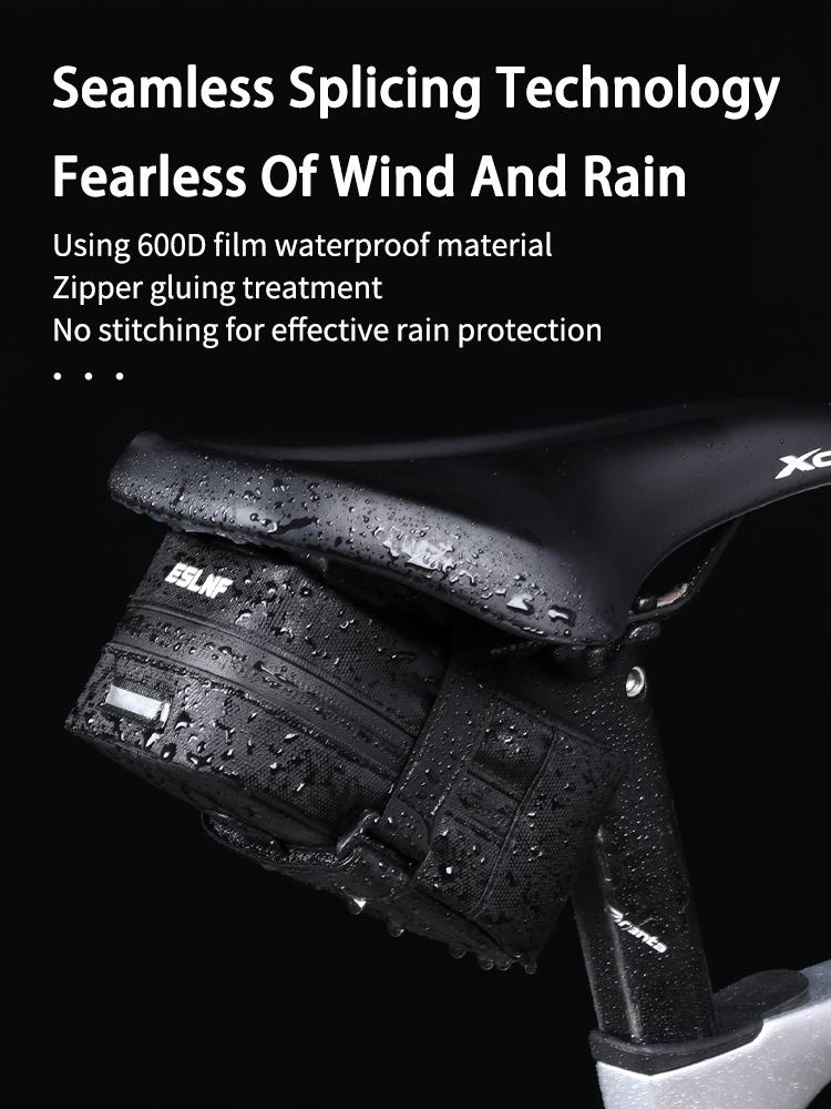 ESLNF Bicycle Bag Saddle Bag Waterproof Large Capacity Tail Rear Cycling Rear Seat Mtb Road Bicycle Storage Bag Bike Accessories