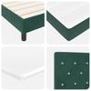 Box Spring Bed with Mattress Dark Green 120 x 190 cm Velvet