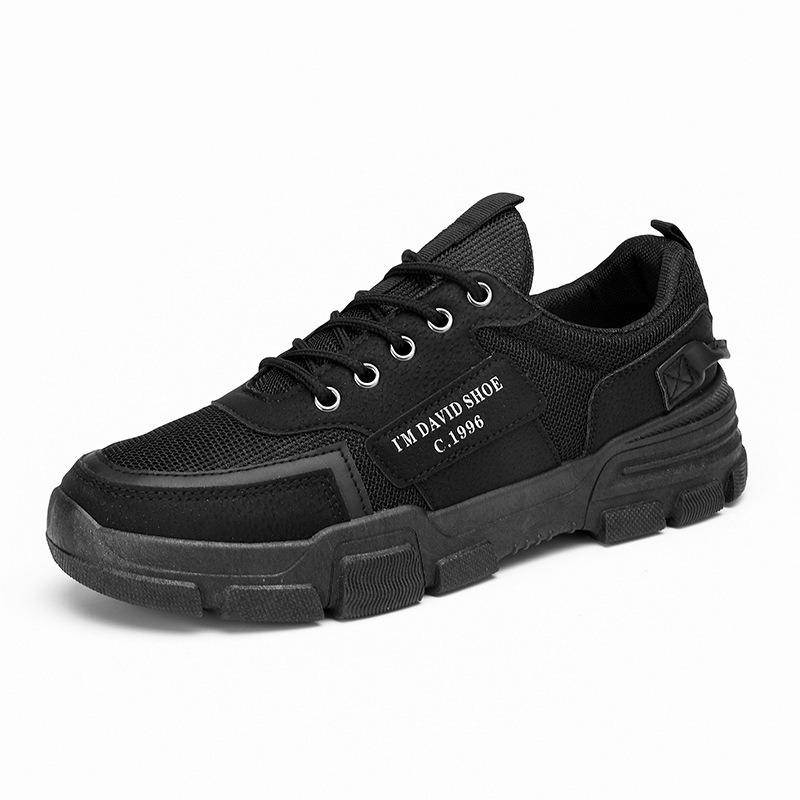 New spring light tooling non-slip work men's outdoor shoes breathable and wear-resistant men's shoes casual black sports board shoes