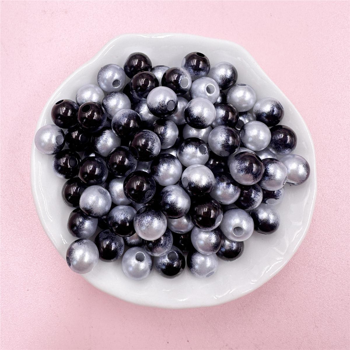 

120 шт., 8 мм, градиент цвета, искусственный жемчуг, ювелирные аксессуары, свободная бусина, сделай сам, ручная работа, бусина из АБС-пластика с прямым отверстием, жемчужина-русалка 13