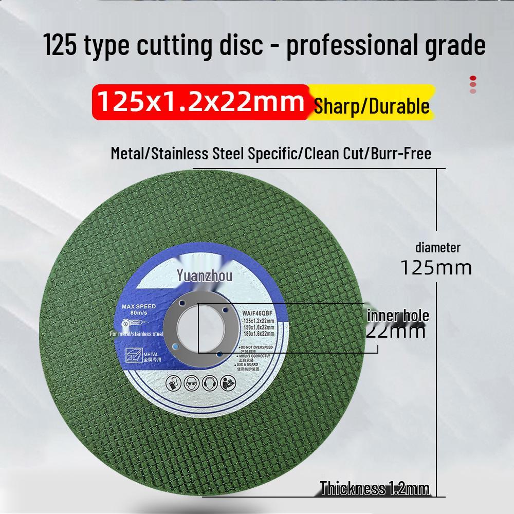 125/150/180 Cutting Disc for Angle Grinder - Resin Grinding Wheel for Stainless Steel and Metal Polishing