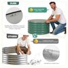 Galvanized Raised Garden Bed Outdoor Round Metal Planter Boxes 2 Pcs 3x3x1.4ft Steel Raised Bed Kit for Planting Vegetables Fru