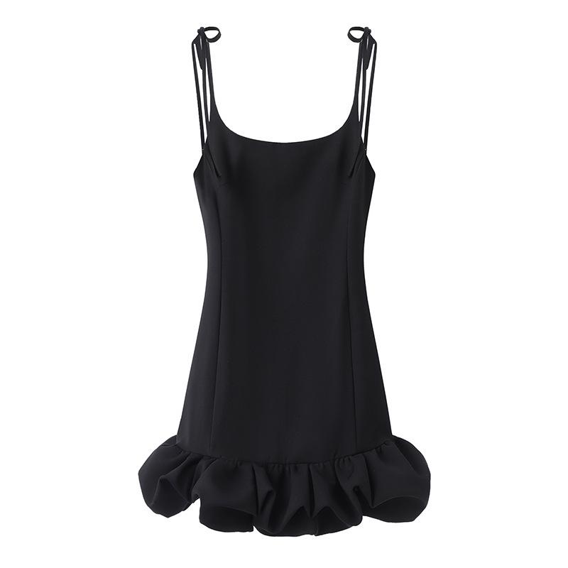 

Сладкое и Острое 2025 Платье Мини с Весенним Бутоном и Завязками по-Французски M чёрный