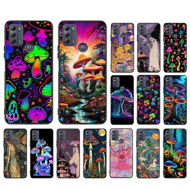 Trippy Mushroom Wizard Phone Case For Motorola G84 G22 G32 G34 G52 G10 G20 G30 G60 G60S G13 G50 G54 G62 G53 G72 G85 G24 Power