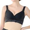 New Shaping Cotton Blend Triple Catch FIT Bra S [Bradelis York] Non-wired Bra, 23, Black,