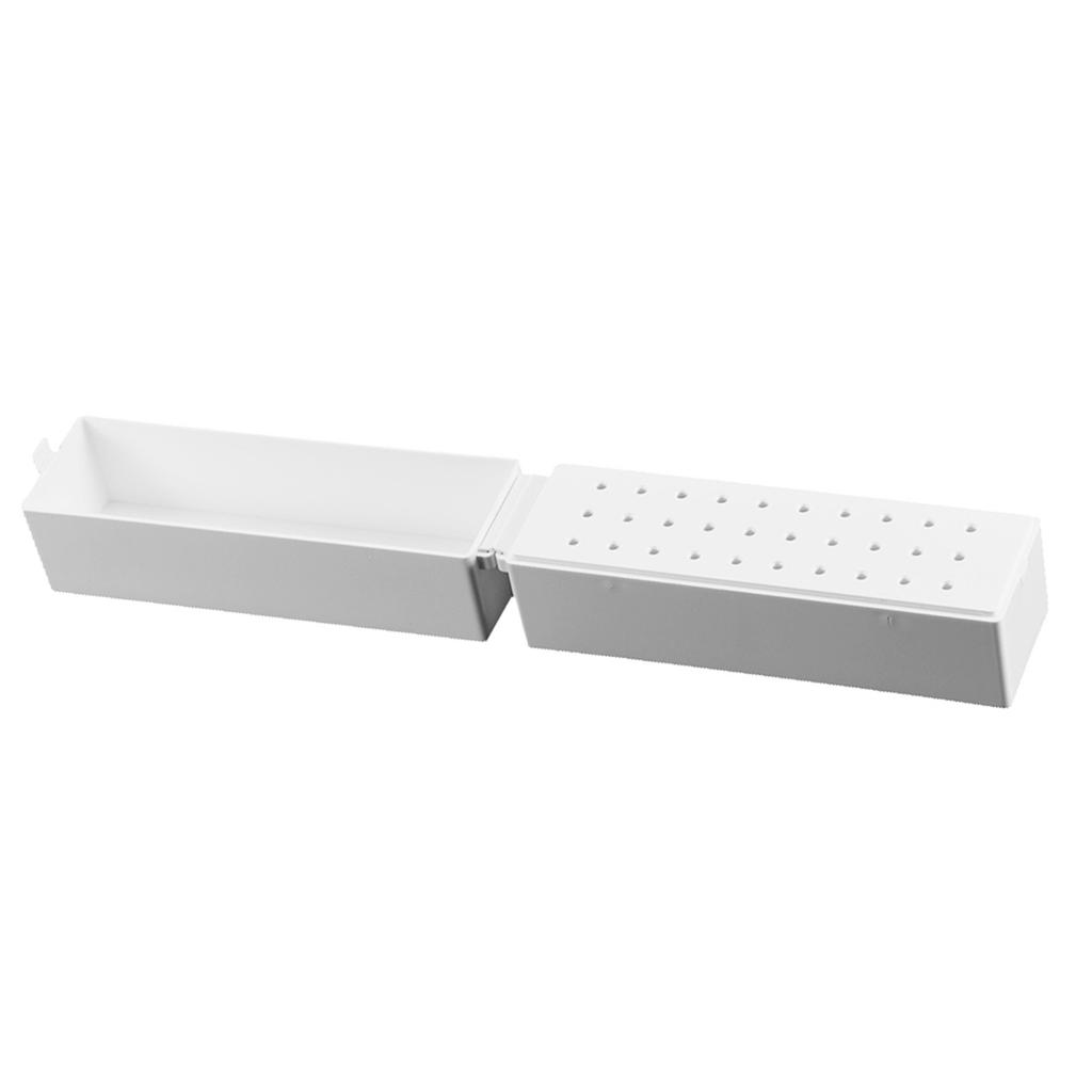 30 Holes Nail Art Drill Grinding Head Bit Display Storage Box Rack Manicure Tool