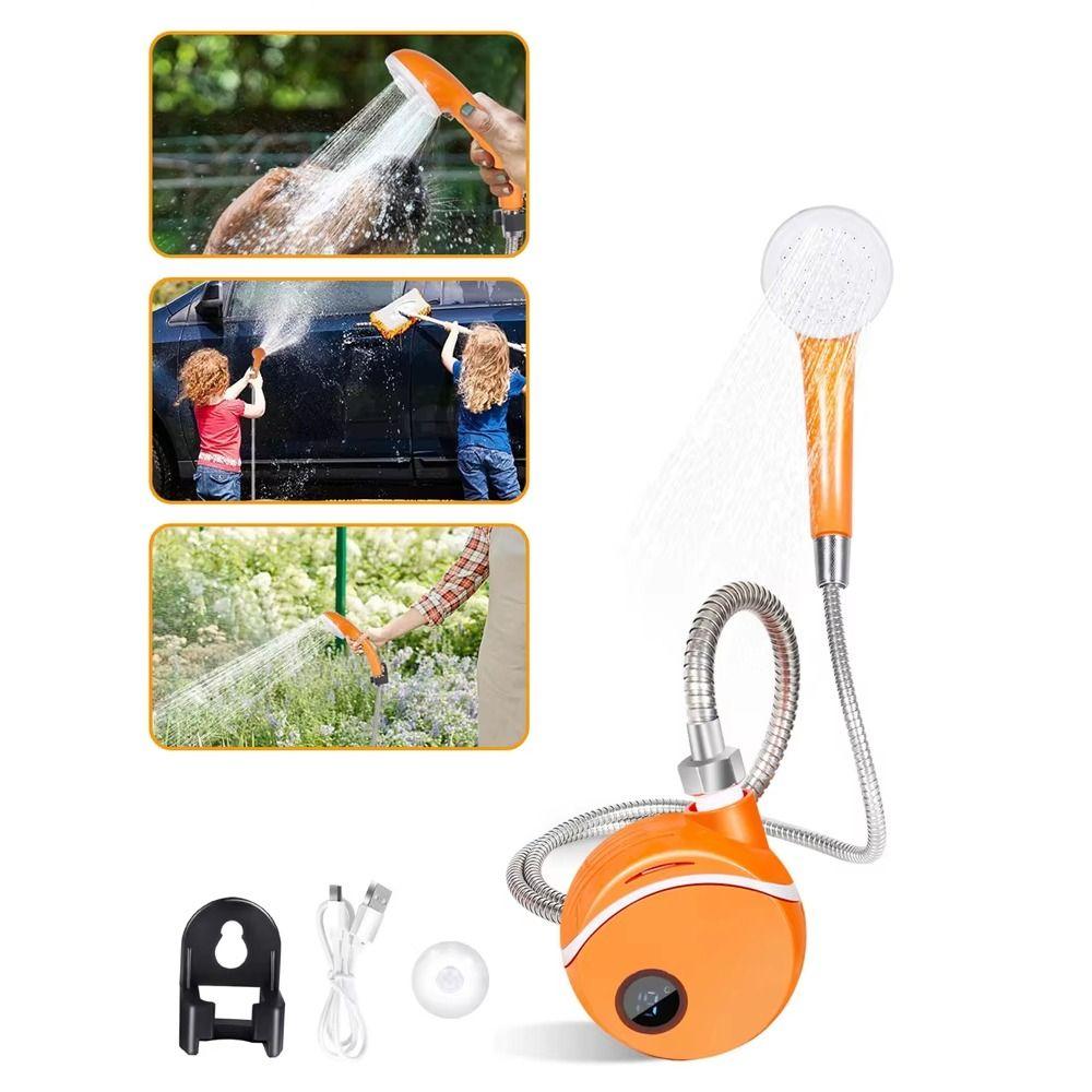 2000Mah Outdoor Shower Waterproof Pump Head Camping Shower Electric Shower  Travel