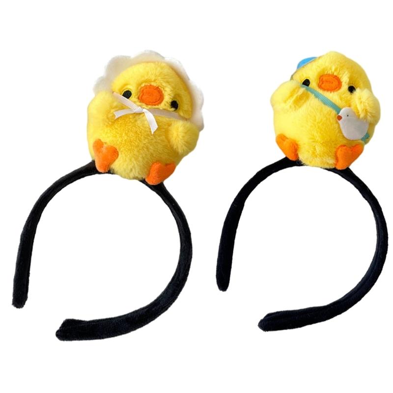 Girls Duck Headbands Funny Duckling Headwear Wide Hair Bands Accessories Cartoon Hair Bands Birthday Party