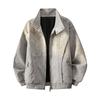 Men Loose Lapel Pu Leather Jacket Casual Fashion Versatile Mens Outerwear