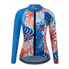 1 Womens Long Sleeve Cycling Jersey Breathable Quick Dry Performance Top Road Mountain Bike