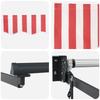 Electric Retractable Awning Red and White 3 X 2.5 M