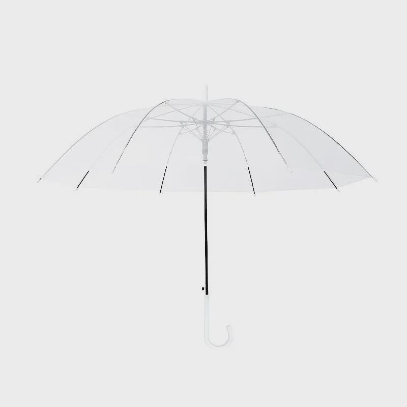 Matte Semi-Automatische Transparante Paraplu – Schattige Zonnescherm voor Mannen & Vrouwen, Ideaal voor Fotografie