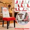 Christmas Chair Covers,High Stretch Removable Washable Chair Seat Protector Cover For Christmas Decoration Christmas Theme Decor