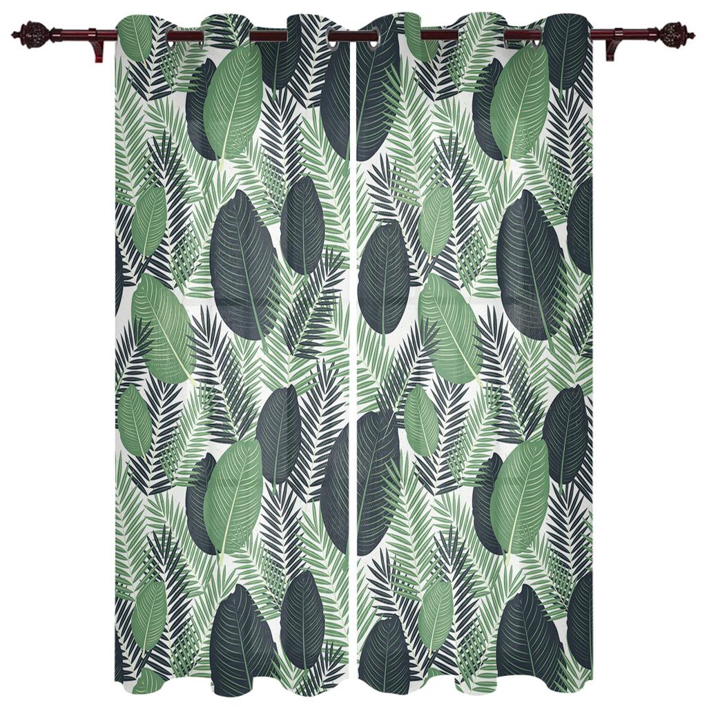 Sommergrün Tropische Pflanze Palmblätter Luxus Heimvorhänge Haushaltswaren Wohnzimmer Schlafzimmer Maßanfertigung