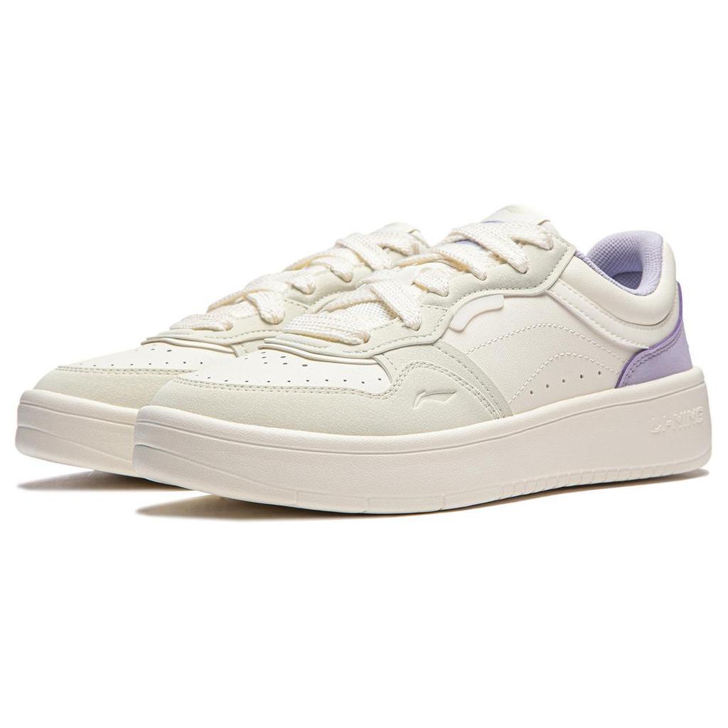 Li Ning Line 2.0 V2 Slip Resistant Abrasion Resistant Low top Skateboard Shoes Women's White Green AGCU108-3