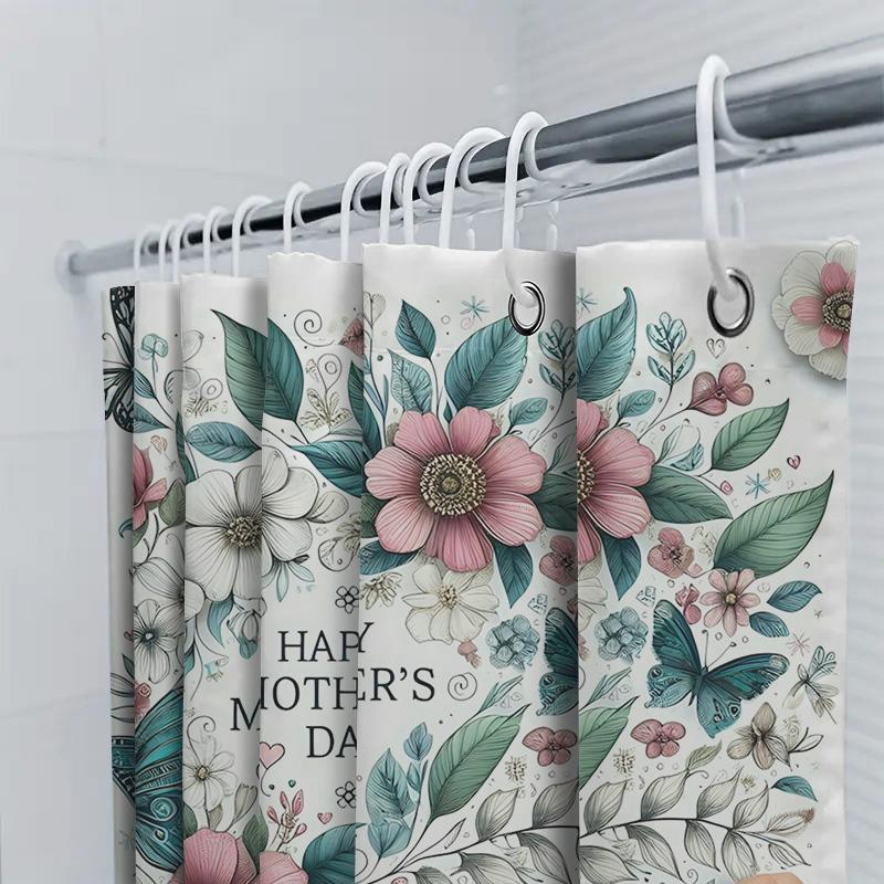 Happy Mother'S Day Floral Shower Curtain | Elegant And Festive Decor